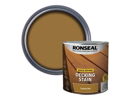 [HIS-187135] RSLQDDSCO25L - Quick Drying Decking Stain Country Oak 2.5 litre