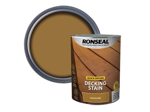 [HIS-187136] RSLQDDSCO5L - Quick Drying Decking Stain Country Oak 5 litre