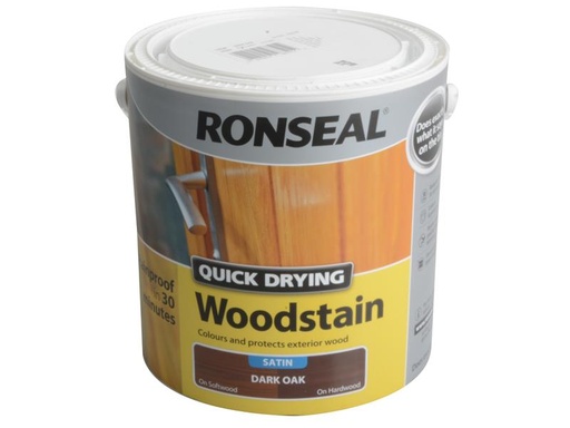 [HIS-187155] RSLQDWSDO25L - Quick Drying Woodstain Satin Dark Oak 2.5 litre