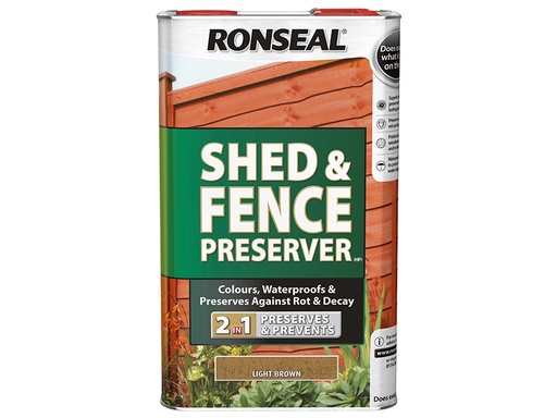 [HIS-187184] RSLSFLB5L - Shed & Fence Preserver Light Brown 5 litre
