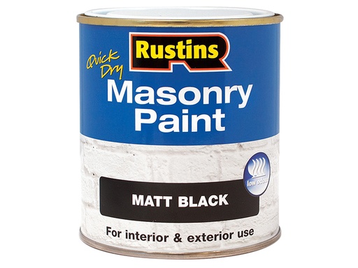 [HIS-187473] RUSMASPB250 - Quick Dry Masonry Paint Matt Black 250ml