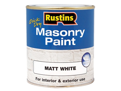 [HIS-187480] RUSMASPW500 - Quick Dry Masonry Paint Matt White 500ml