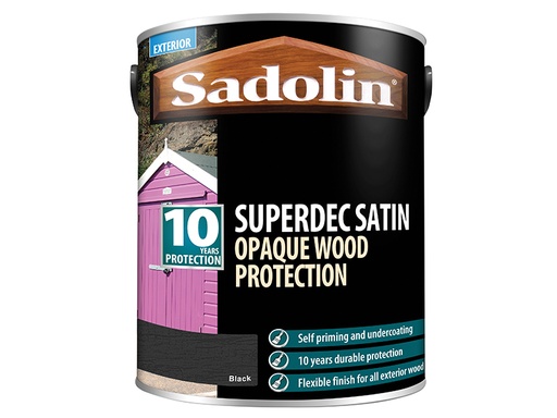 [HIS-187772] SAD5028830 - Superdec Opaque Wood Protection Black Satin 5 litre