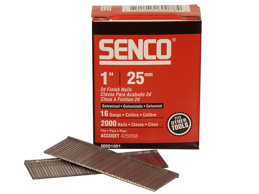 [HIS-187966] SENRX13EAA - Straight Brad Nails Galvanised 16G x 25mm (Pack 2000)