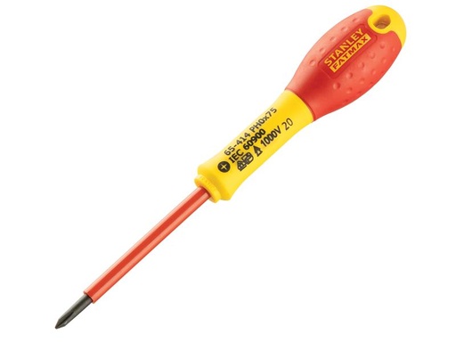 [HIS-188957] STA065414 - FatMax VDE Insulated Screwdriver Phillips Tip PH0 x 75mm
