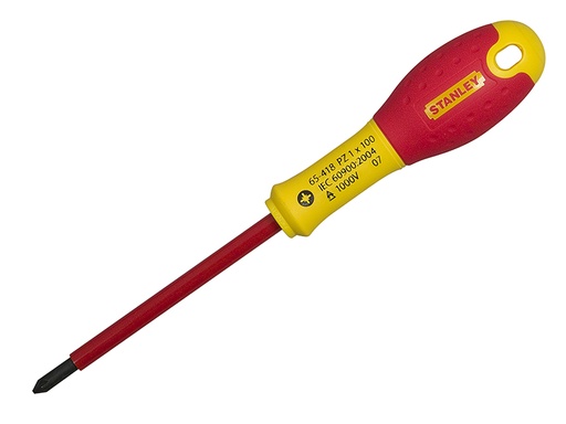 [HIS-188960] STA065417 - FatMax VDE Insulated Screwdriver Pozidriv Tip PZ0 x 75mm