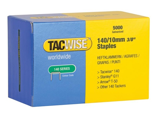 [HIS-190467] TAC0342 - 140 Galvanised Staples 10mm (Pack 5000)