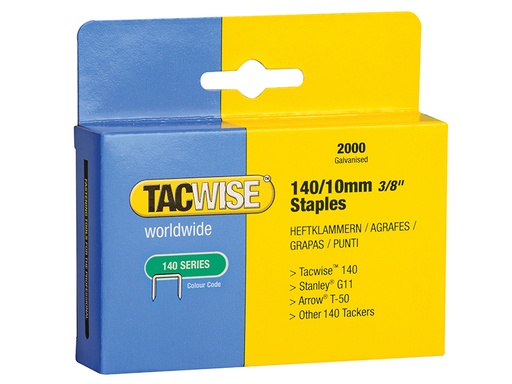 [HIS-190471] TAC0347 - 140 Heavy-Duty Staples 10mm (Type T50 G) (Pack 2000)