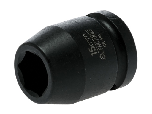 [HIS-190692] TEN920515N - Impact Socket Hexagon 6-Point 1/2in Drive 15mm