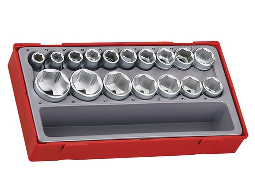 [HIS-191081] TENTT12176 - TT1217-6 Metric 6-Pt Socket Set 17 Piece - 1/2in Drive