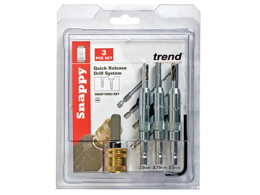 [HIS-191554] TRESNAPDBGS - SNAP/DBG/SET Drill Bit Guide Set with Quick Chuck - 5/64in 7/64in & 9/64in