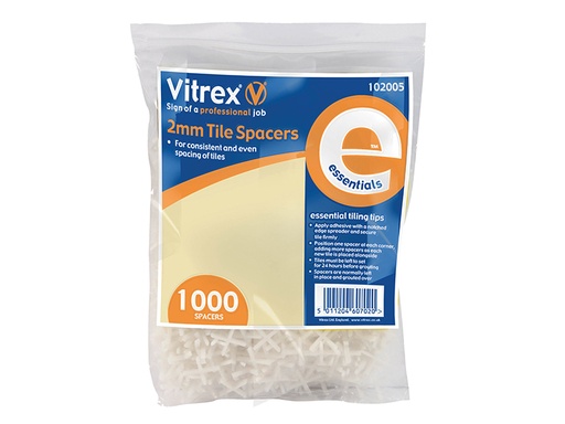 [HIS-192160] VIT102005 - Essential Tile Spacers 2mm (Pack 1000)