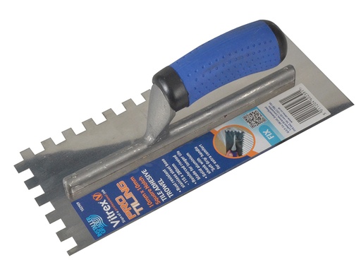 [HIS-192237] VIT102909 - Professional Notched Adhesive Trowel 10mm Stainless Steel 11 x 4.1/2in