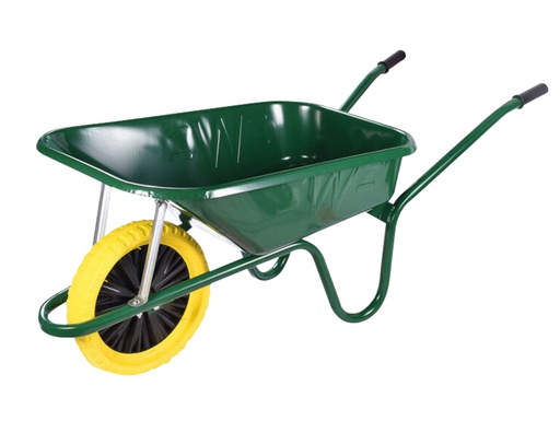 [HIS-192446] WALBGPPDD - 90L Green Builders Wheelbarrow - Puncture Proof