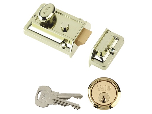 [HIS-192972] YAL77BLXPB - P77 Traditional Nightlatch 60mm Backset Brasslux Finish Box