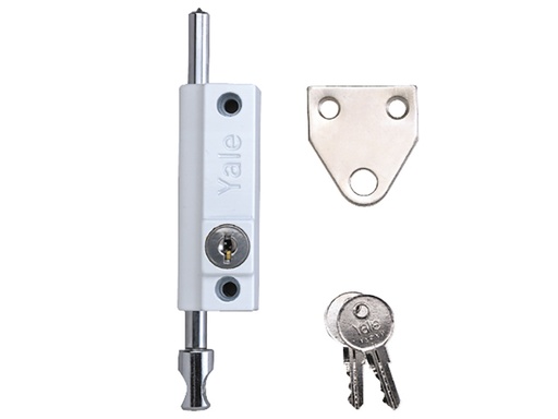 [HIS-193016] YALP124WE - P124 Door Push Bolt White Finish Visi