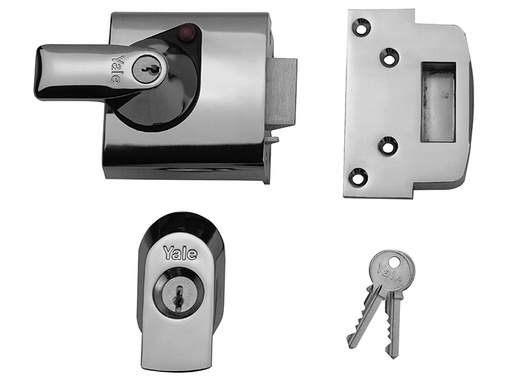 [HIS-193063] YALPBS1CH - BS1 Nightlatch British Standard Lock 60mm Backset Chrome Finish Visi