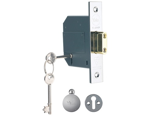 [HIS-193088] YALPM562CH25 - PM562 Hi-Security BS 5 Lever Mortice Deadlock 68mm 2.5in Polished Chrome