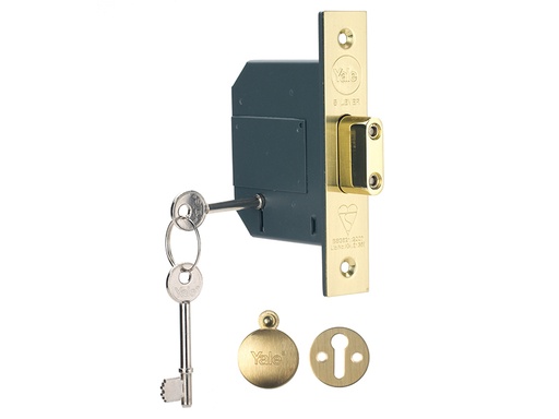 [HIS-193091] YALPM562PB30 - PM562 Hi-Security BS 5 Lever Mortice Deadlock 81mm 3in Polished Brass