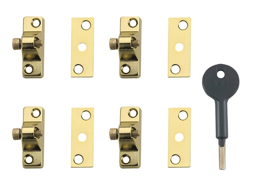 [HIS-193120] YALV8K1184EB - 8K118 Economy Window Lock Electro Brass Finish Pack of 4 Visi