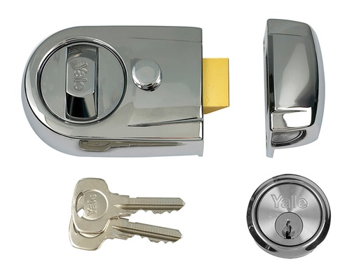[HIS-193128] YALY3CHCH60 - Y3 Nightlatch Modern 60mm Backset Polished Chrome Finish Visi