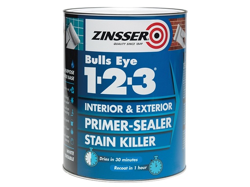 [HIS-193313] ZINBE1231L - Bulls Eye 1-2-3 Primer & Sealer Paint 1 litre