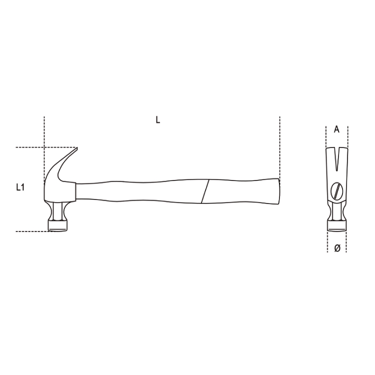 1375A 16-Claw Hammers Fibreglass Handle 
