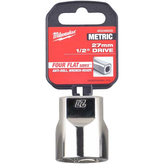 Milwaukee 4932480025 27mm 1/2" Drive Chrome Socket