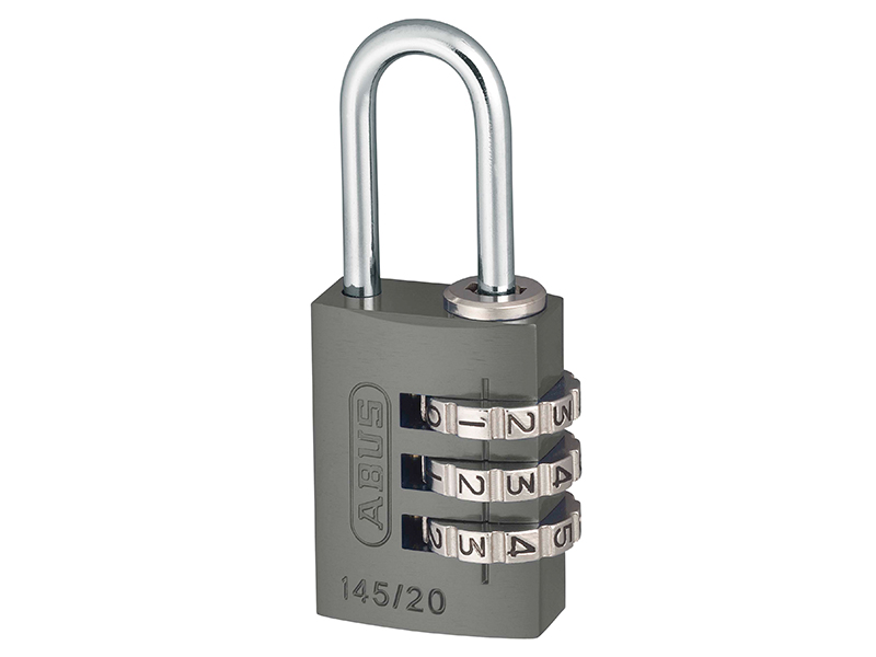 ABU14520TIT - 145/20 20mm Aluminium Combination Padlock Titanium 46576