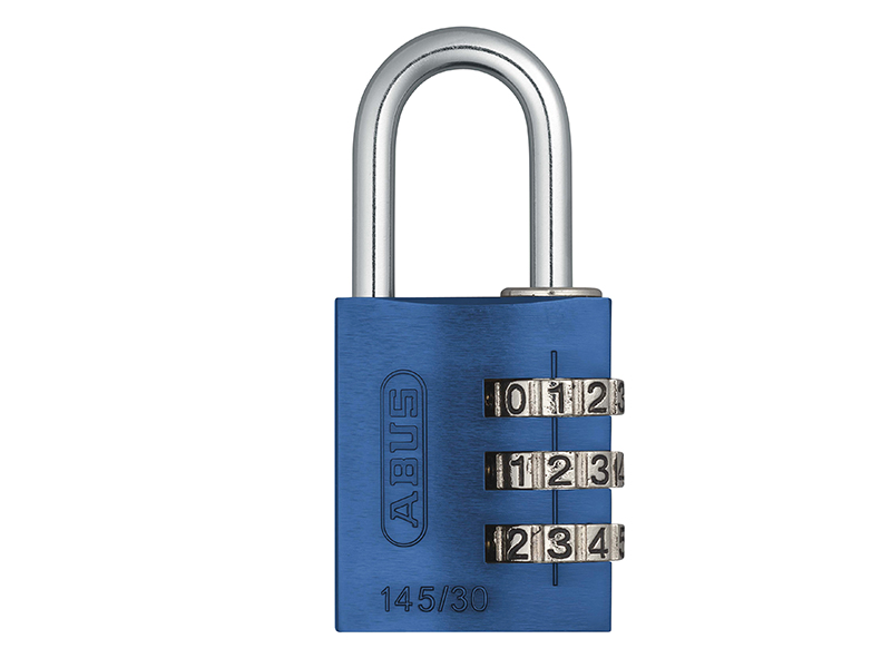 ABU14530BLU - 145/30 30mm Aluminium Combination Padlock Blue 46577