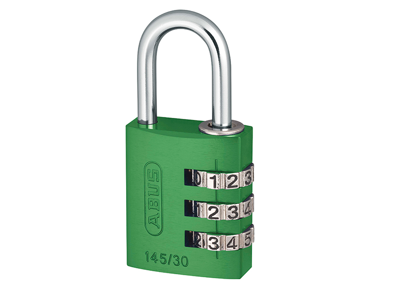 ABU14530GRE - 145/30 30mm Aluminium Combination Padlock Green 46580