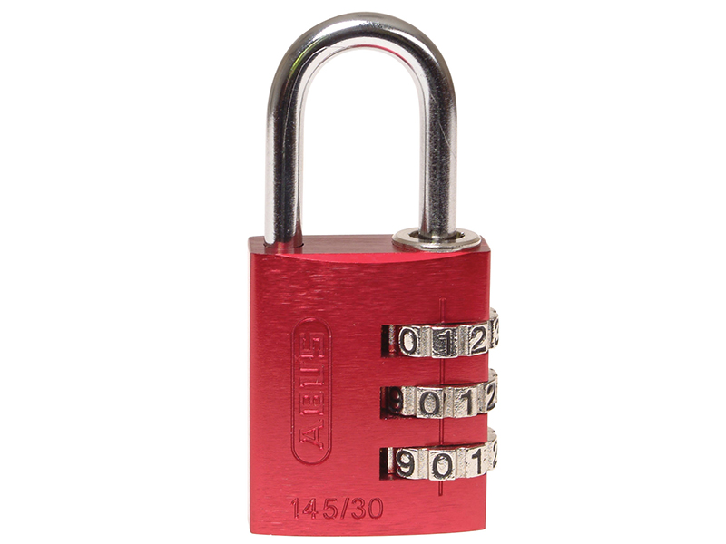 ABU14530RED - 145/30 30mm Aluminium Combination Padlock Red 46578