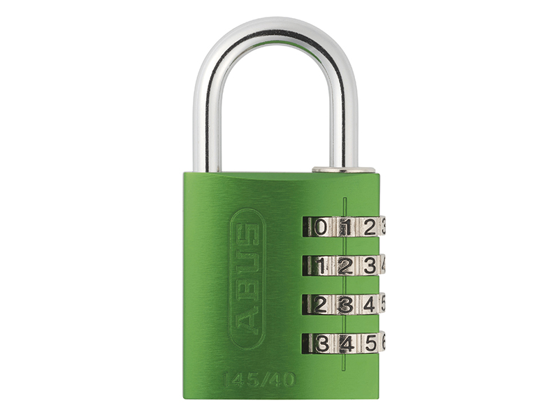 ABU14540GRE - 145/40 40mm Aluminium Combination Padlock Green 49531
