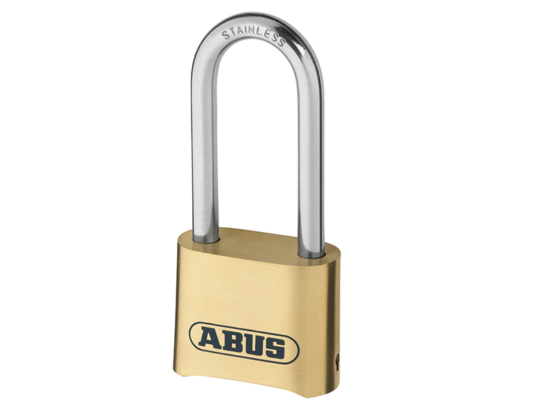 ABU180IB50LC - 180IB/50HB63 50mm Brass Body Combination Padlock Long Shackle (4-Digit) Carded