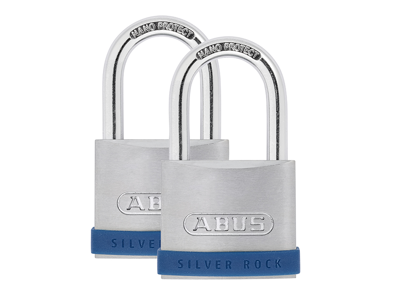 ABU550TC - 50mm Silver Rock 5 Padlock Twin Pack