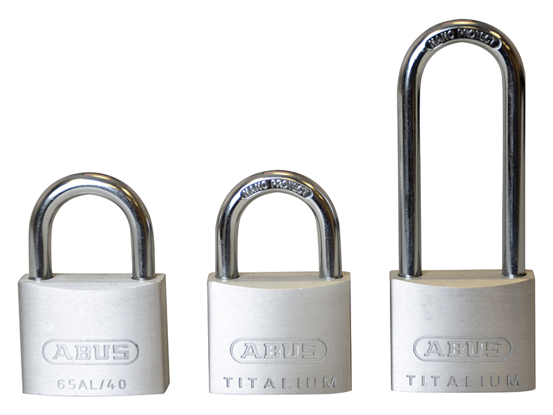 ABU64TI4063T - 64TI/40mm TITALIUM Padlock Triple Pack (1 Long Shackle)