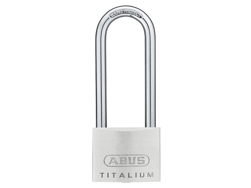 64TI/50mm TITALIUM Padlock 80mm Long Shackle