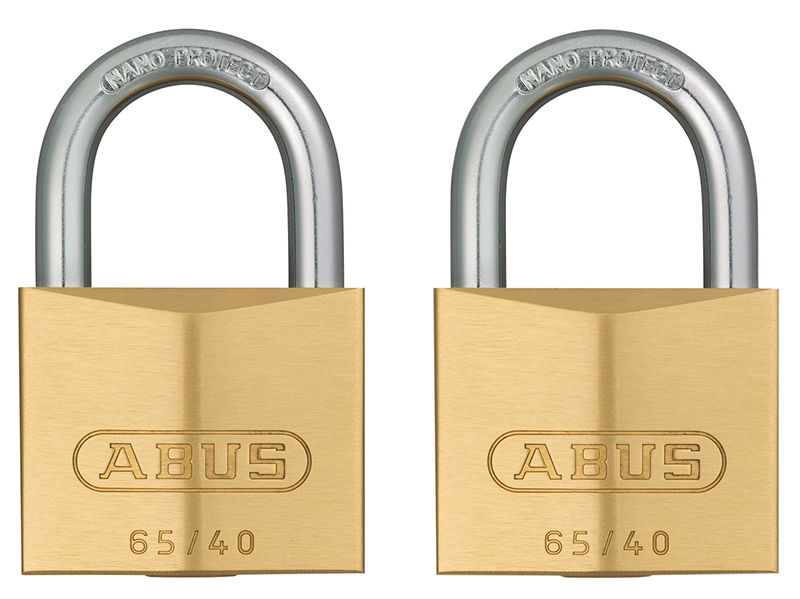 ABU6540TC - 65/40mm Brass Padlock Twin Carded