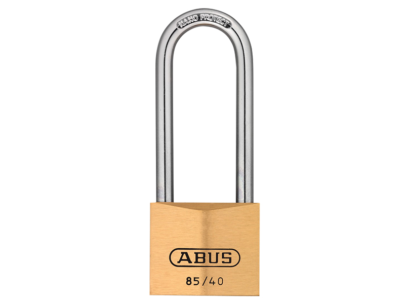 ABU8540LSC - 85/40mm Brass Padlock 63mm Long Shackle Carded