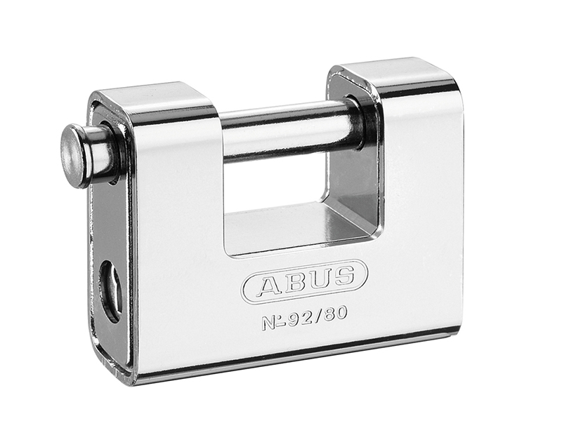 ABU9280C - 92/80mm Monoblock Brass Body Shutter Padlock Carded