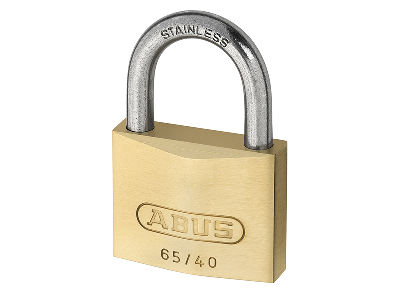 ABUKA37812 - 65IB/30mm Brass Padlock Stainless Steel Shackle Keyed Alike 6304
