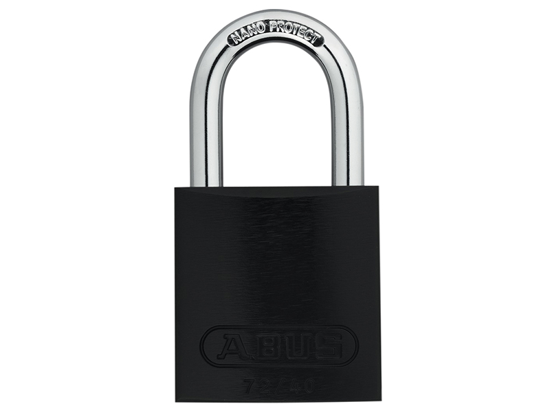 ABUKA45234 - 72/40mm Aluminium Padlock Black Keyed Alike TT00260
