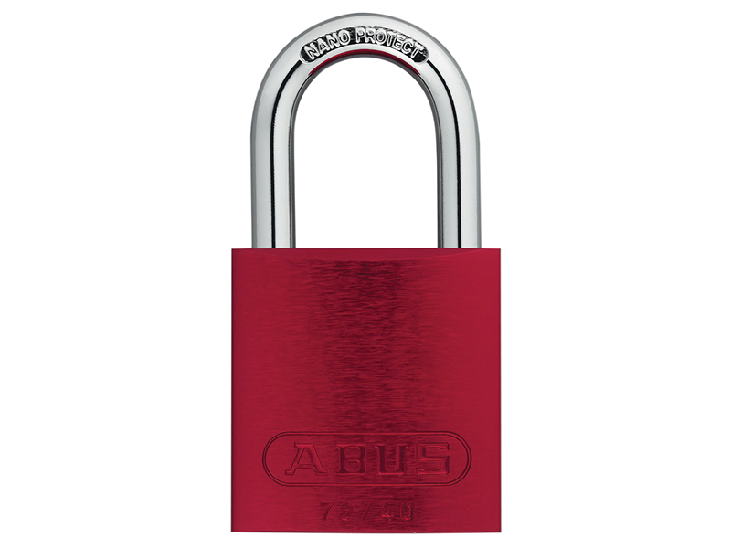 ABUKA45238 - 72/40mm Aluminium Padlock Red Keyed Alike TT02162
