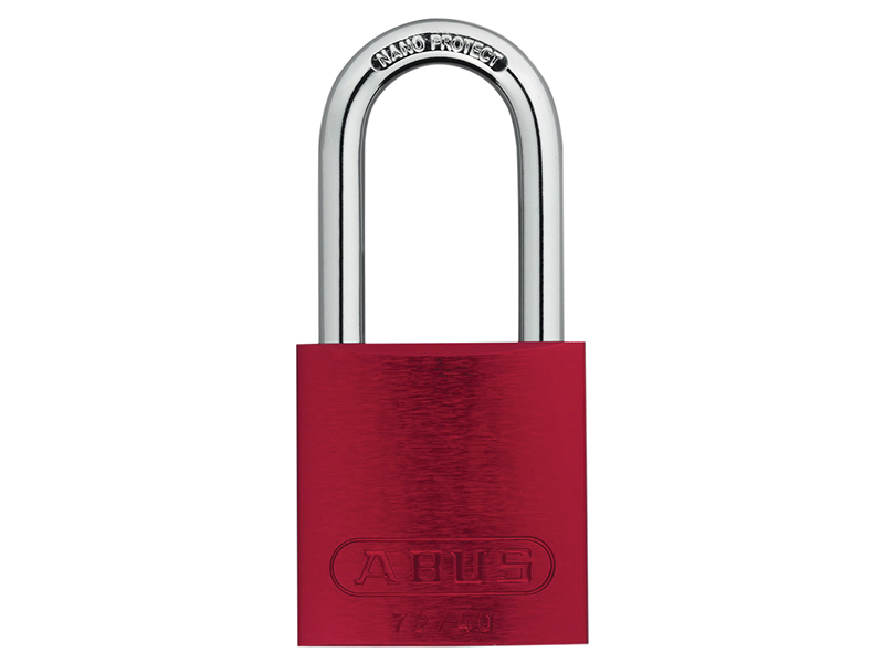 ABUKA45239 - 72/40mm Aluminium Padlock 40mm Long Shackle Red Keyed Alike TT0216262