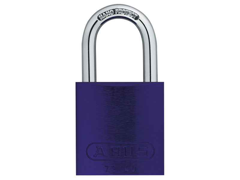 ABUKA45242 - 72/40mm Aluminium Padlock Violet Keyed Alike TT04072