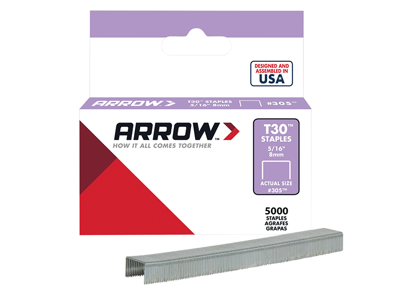T30 Staples 305IP 8mm (5/16in) Box 5000