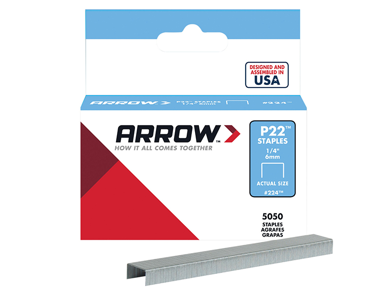 P22 Staples 6mm (1/4in) Box 5050