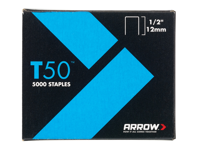 ARRT5012 - T50 Staples 12mm (1/2in) Pack 5000 (4 x 1250)