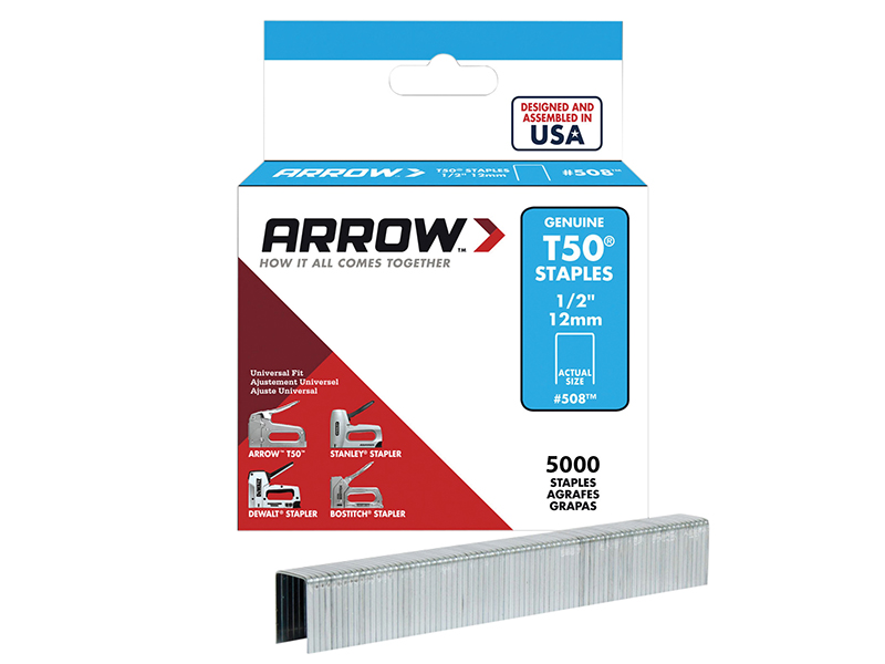 ARRT5012IP - T50 Staples 12mm (1/2in) Bulk Pack 5000