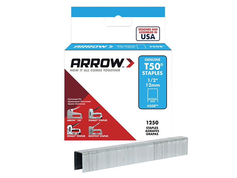 T50 Staples 12mm (1/2in) Box 1250
